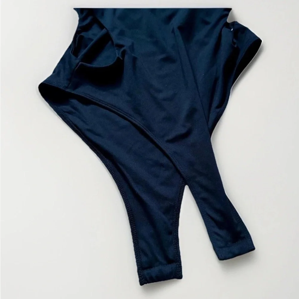 ✨ Black‎ Cut Out One Piece Swimsuit Shein Size L High Cut Sexy Beach✨